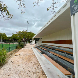 Container tribunes pour événement sportif